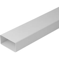 Thermex Flachkanal Lüftungssystem 220 x 55 mm 70 cm, Weiß